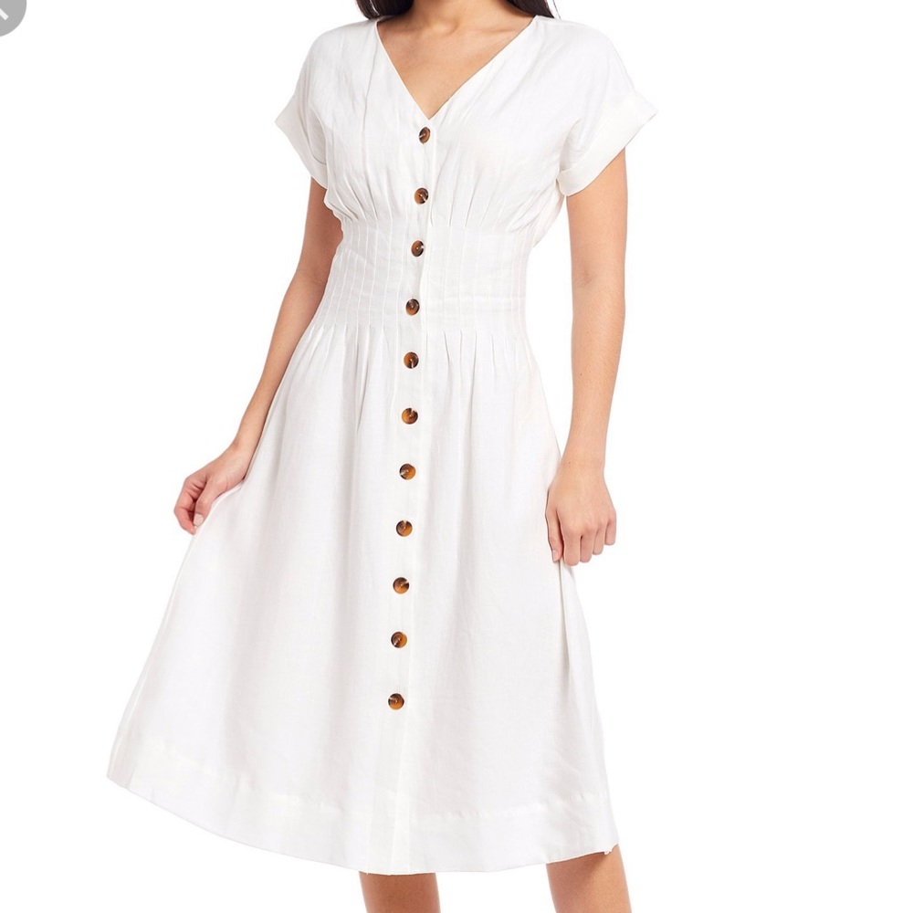 Antonio Melani Ellie Linen Button Front Dress.